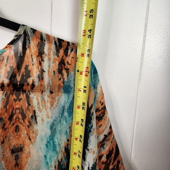 Penningtons Swim Cover-Up Sheer Top Beach Plus Size 4X Lightweight Tie-Dye - Picture 5 of 6